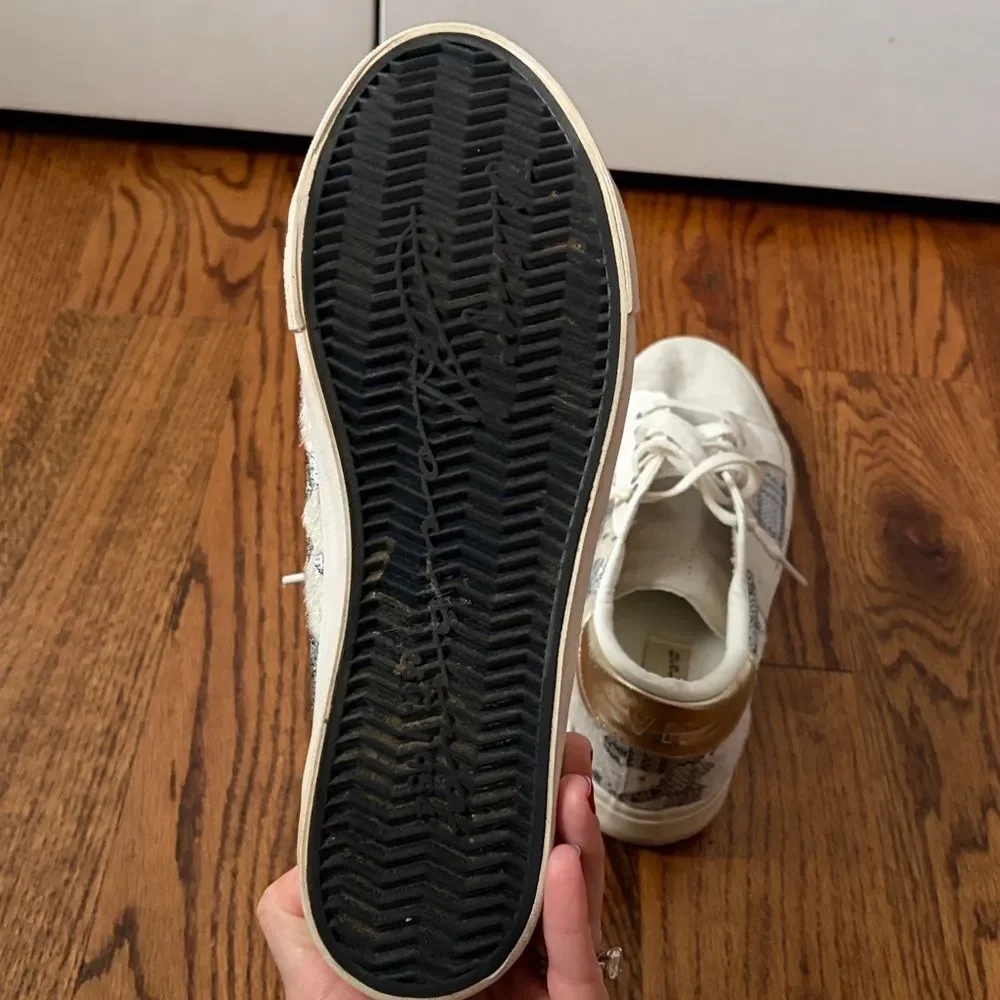 VINTAGE HAVANA Dina Sneaker Suede and Calf Hair Size 11 New without Box